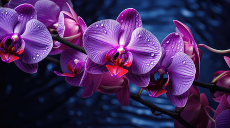 Beautiful blooming orchid flowersの素材