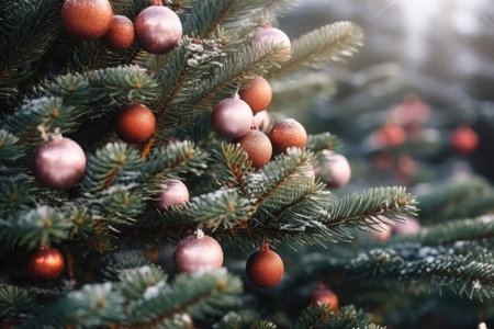 European Christmas markets, buying Christmas trees from the marketの素材