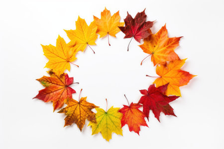 Beautiful autumn nature background from maple leavesの素材