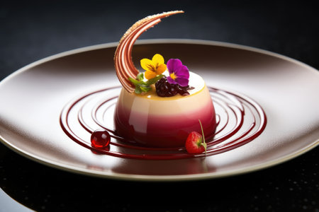 Gourmet dessert high quality dish, molecular cuisine close-upの素材
