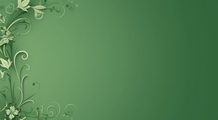 Paper flowers on the green background.の素材