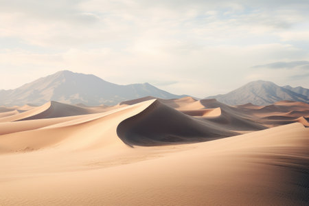 Sand dunes in the Sahara desert.の素材
