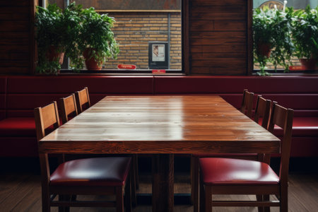 Dining table in the restaurantの素材