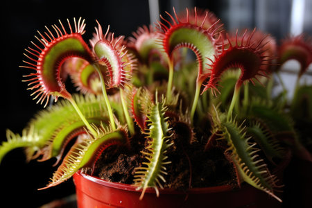 Close-up of the carnivorous plant.の素材
