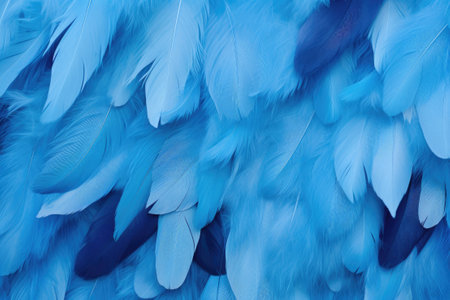 Abstract soft blue feather background. Generative AIの素材