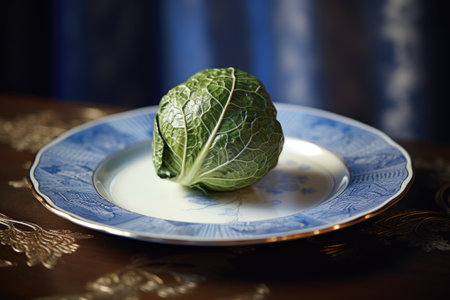 Raw savoy cabbage. Generative AIの素材