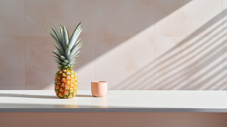 Pineapple on kitchen counterの素材