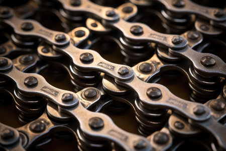 Bicycle chain use for background.の素材