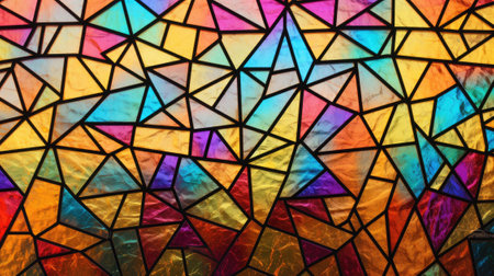 Colorful triangles digital imageの素材