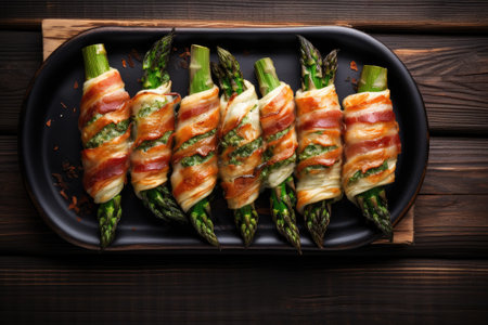 Asparagus and bacon puff pastry bundlesの素材
