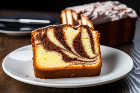 Homemade delicious zebra marble cakeの素材