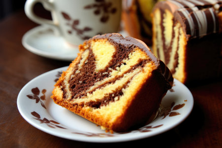 Homemade delicious zebra marble cakeの素材