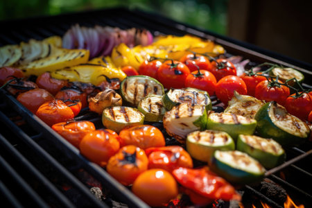 Hot barbecue vegetablesの素材