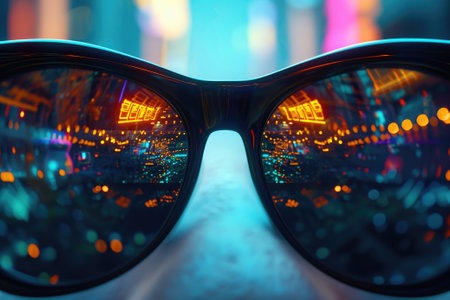 Black glasses for virtual realityの素材