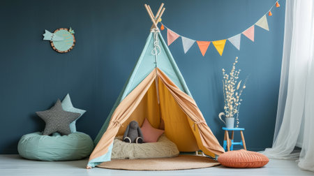 Indian tent or teepee for children.の素材