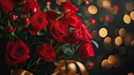 A magical bouquet of red rosesの素材
