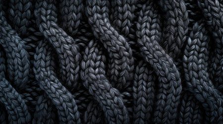 Knitted wool fabric texture backgroundの素材