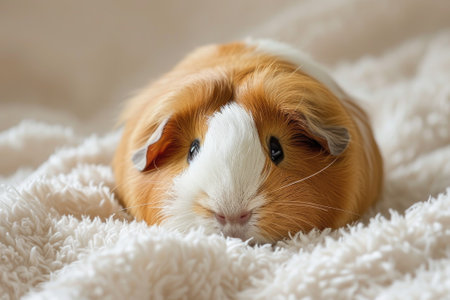 Beautiful guinea pig pet portrait.の素材