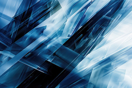 Abstract blue graphic design layered materials of glassの素材