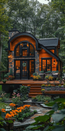 Charming stone house with beautiful garden surroundingsの素材