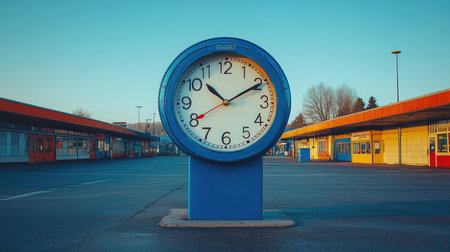 Clock Outdoors. Large 24 hour clock outdoorsの素材