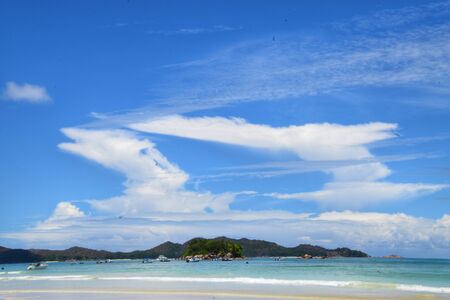 The cloud ship with a fin La digue Seychellesの写真素材