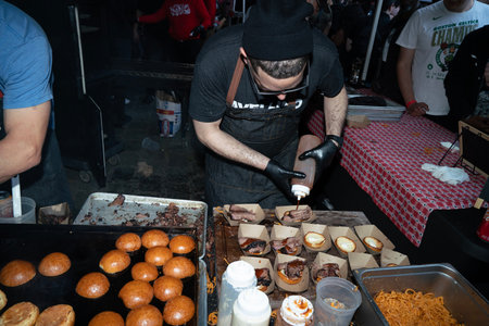 People take part in the Expo, universal exposition on the theme of food in Milan.の写真素材