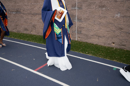 Unidentified participants at the 2016 National Cherry Blossom Parade in New Yorkの写真素材