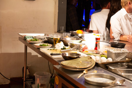 Catering buffet in a hotel restaurant. Catering concept.の写真素材