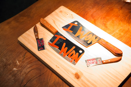ILLUSTRATION sign on wooden boardの写真素材