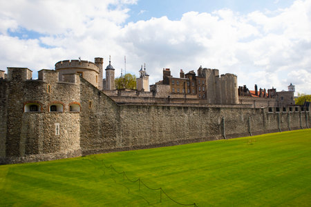 View of Windsor Castle. Windsor Castle is one of the most beautiful castles in England.の写真素材