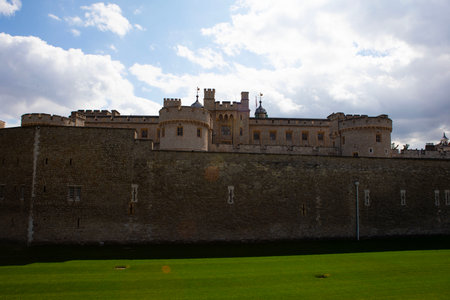 Tower of London, United Kingdom. View from the garden.の写真素材