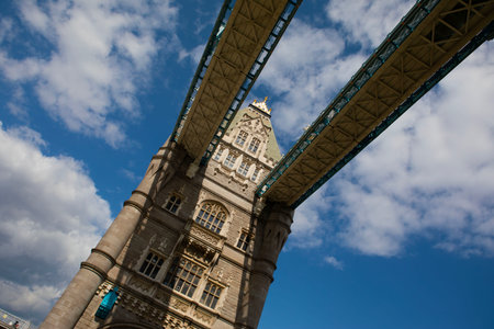 Tower Bridge in London, UKの写真素材