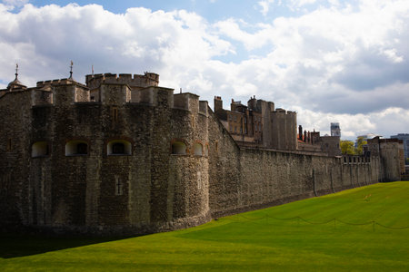 View of Windsor Castle. Windsor Castle is a medieval castle in Windsor, England.の写真素材