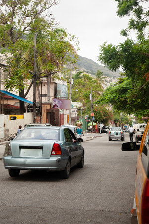 View of the street in Bangkok.の写真素材