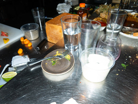 Catering buffet at a restaurant. Food and drink concept.の写真素材