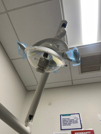 Surgical lamp in the operating room of a hospital. Medical equipment.の写真素材