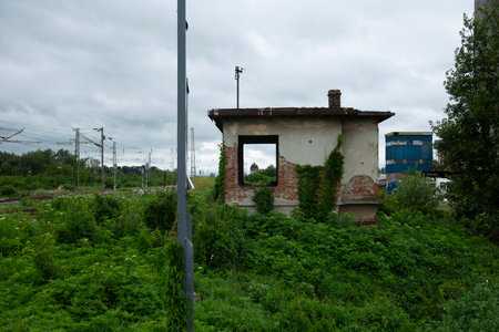 Ruins of an abandoned industrial factory, once known as one of the most polluted towns in Europe.の写真素材