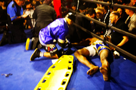 Thai Fight : Muay Thai..World's Unrivalled Fight in Bangkok, Thailand.の写真素材