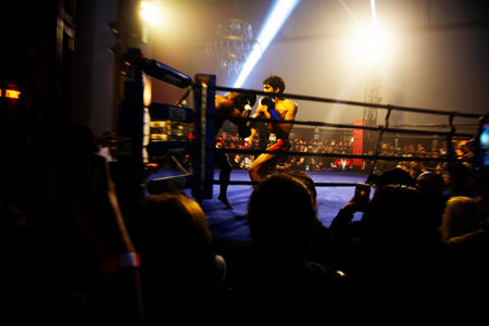 Thai Fight : Unidentified Thai Fight : Muay Thai at Muay Thai,Thailand.の写真素材