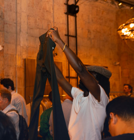 People in the old cityの写真素材