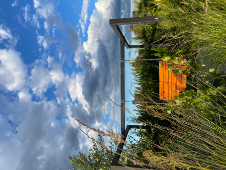 Beautiful view on the garden.の写真素材