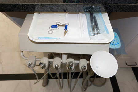 Interior of a dental clinic. Dentistry tools and equipment.の写真素材