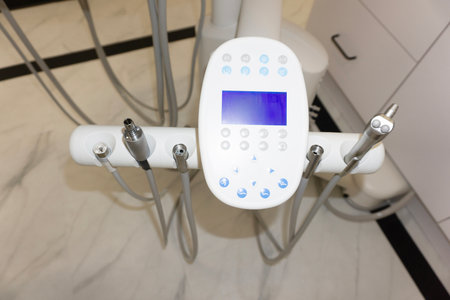 Dental equipment in dental clinic. Dentist office. Dentistry equipment.の写真素材