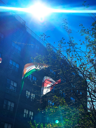 Manhattan buildings in NYC. Manhattan is the most densely populated of the five boroughs of New York Cityの写真素材