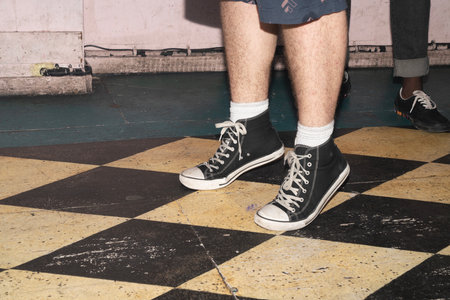 A model walks the runway during Milan Women's Fashion Week in Milan.の写真素材