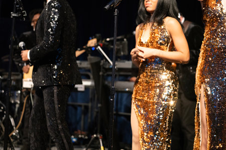 Concert of Thai singer and musician at the Royal Festival of Thailand.の写真素材