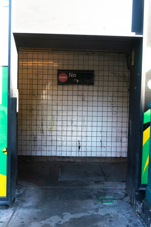 Entrance to the train station. The station is closed.