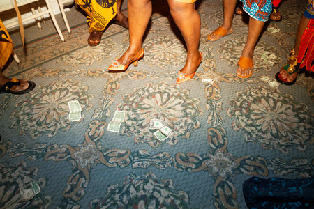 Thai people and foreign traveler walking and playing thai traditional music on the floor at Khao Sam...