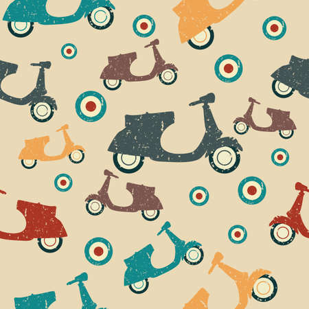 Scooter seamless patternのイラスト素材